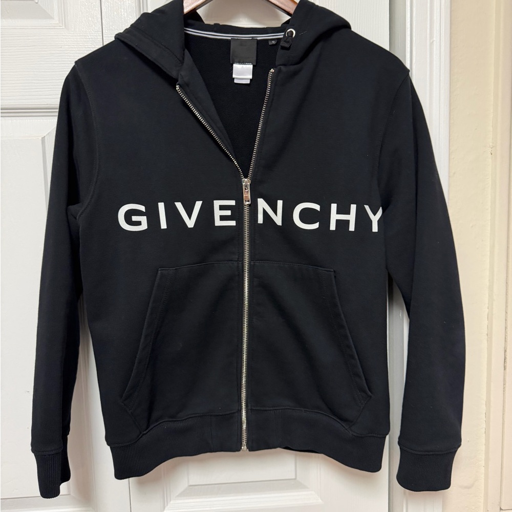 Givenchy Kids Black Logo Zip Jacket
